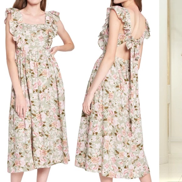 en saison Dresses & Skirts - En Saison Maris Floral A-Line midi Dress size medium NWOT